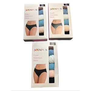 3 Joyspun seamless bikini Panties XXL(20) 6 Pair New In Box plus size